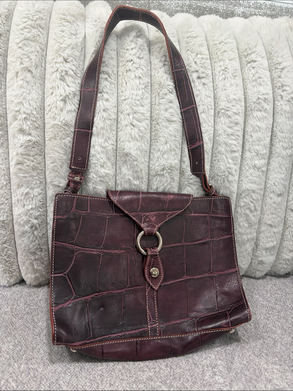 Vintage Dooney & Bourke Shoulder Bag in Deep Burgundy